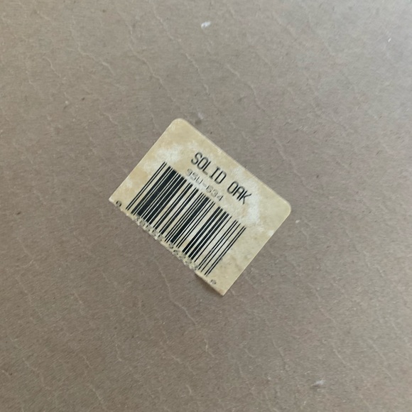 Solid oak frame etched mirror, 19x23 - Picture 5 of 5